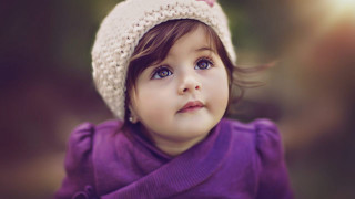 Little girl knitted hat purple - hat free wallpaper for desktop