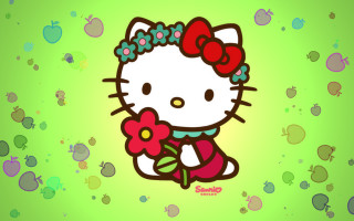 Hello kitty flower bow wallpaper - kitty wallpaper free wallpaper for desktop