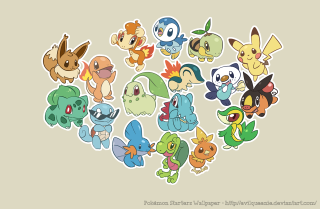 Pokemon stickers colored white background - brown background free wallpaper