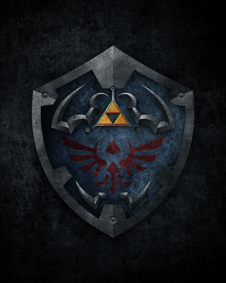 Dark background stylized shield red - vector art free wallpaper for mobile