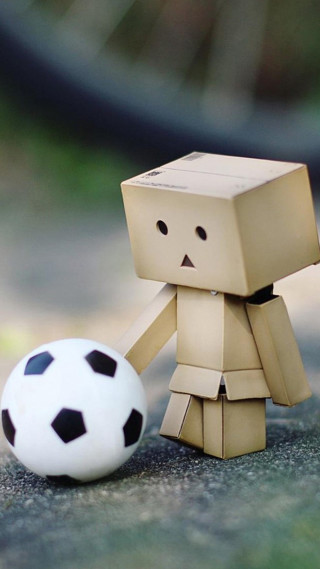 Paper toy soccer ball sidewalk - a soccer ball free wallpaper for mobile