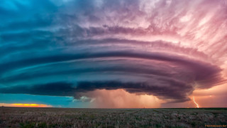 Cloud field lightning pink blue - a large cloud free wallpaper
