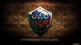 Shield quote dangerous go alone - alone free wallpaper for desktop
