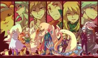 Anime characters wall of pictures - mosaic free wallpaper for desktop