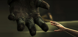 Person reaching giant hand creature - a creature free wallpaper