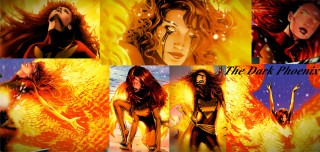 Woman bikini fire flames background - a sery of photos free wallpaper