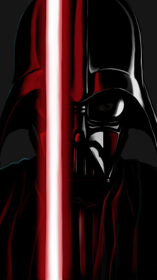 Darth vader red lightsaber black 5 - free neon wallpaper