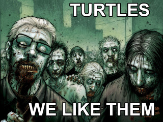 Zombies turtles group image illustration - a group of zombies free wallpaper