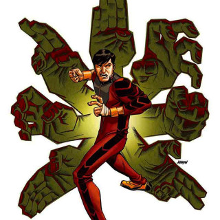 Red suit man running light - shining free wallpaper for tablet