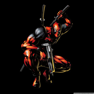 Deadpool character holding gun and - eddie mendoza free wallpaper for tablet