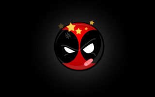 Deadpool face stars forehead eyes - a comic book panel free wallpaper