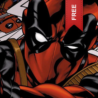 Deadpool knife red background comic - a knife free wallpaper for tablet
