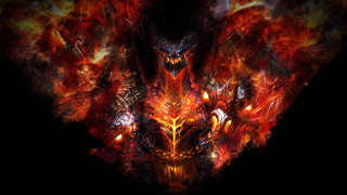 Demonic demon red yellow flames - demonic free wallpaper for desktop