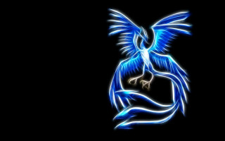 Blue bird hologram wings pokemon - the left side of the image free wallpaper