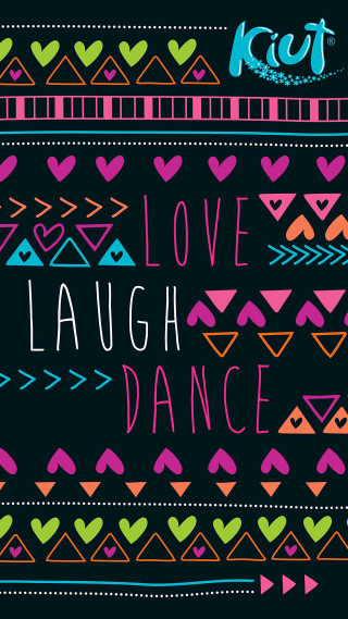 Love laugh dance colorful poster - international free wallpaper for mobile