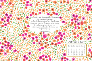 Floral calendar quote image - thing free wallpaper