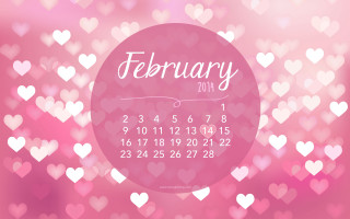 Calendar hearts pink background circle - a calendar free wallpaper for desktop
