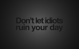 Dont let idiots ruin your - dirck van der lisse free wallpaper