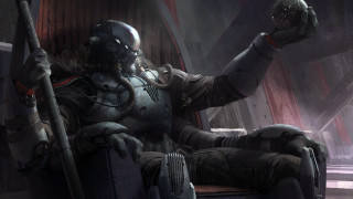 Futuristic man sitting chair metal - a metal object free wallpaper