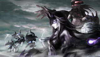 Demonic women dark sky lightning 2 - a dark sky free wallpaper