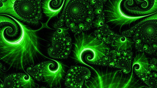 Green fractal background spiral design - fractal free wallpaper