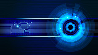 Blue abstract circular design cybernetics - a blue abstract background free wallpaper