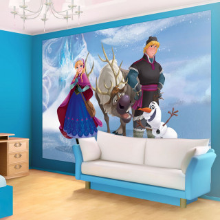 Frozen princess mural blue room - a blue room free wallpaper