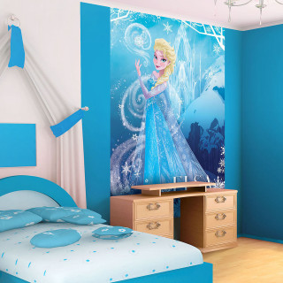 Frozen princess bedroom blue bed - disney free wallpaper for tablet