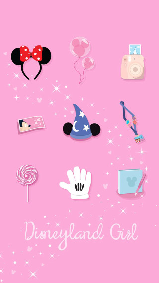 Pink background disneyland girl items - the bottom free wallpaper for mobile