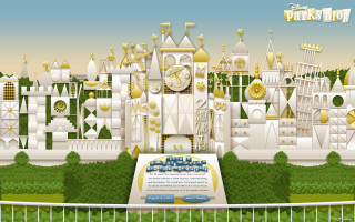 Cartoon castle gold white decorations - pixar and disney animation free wallpaper