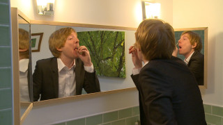 Woman man brushing teeth mirror - erwin bowien free wallpaper for desktop