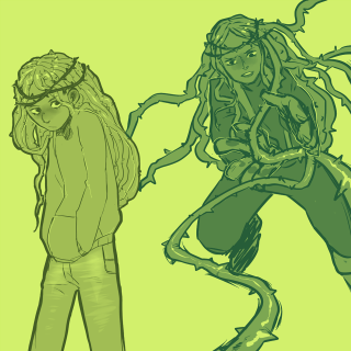 Man woman snake hair drawing - ann thetis blacker free wallpaper for tablet