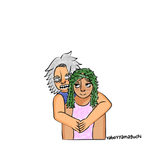 Man hugging woman green headband - digital art free wallpaper for tablet