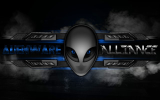 Alienware blue light smoke logo - a blue light free wallpaper