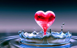 Heart shaped object water drop - a water drop free wallpaper