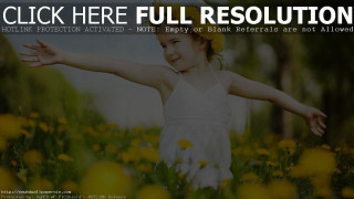 Girl field flowers arms outstretched 5 - daphne mcclure free wallpaper for desktop