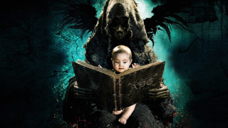Child reading giant monster dark - a child free wallpaper for desktop