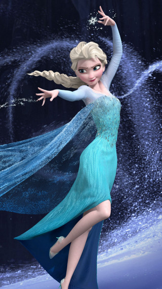 Frozen princess blue dress flowing - frozen free wallpaper for mobile