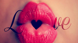 Love lips heart censored closeup - the word love free wallpaper