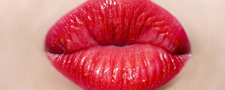 Red lip closeup white background - a red lip free wallpaper