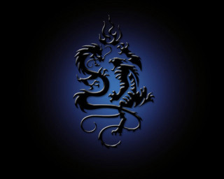 Black blue dragon dark background - dragon free wallpaper