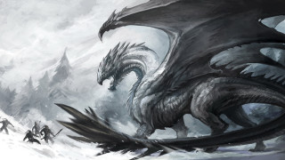 Dragon snow people long tail - a large head free wallpaper