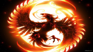 Fire dragon circle flames blazing - a yellow circle free wallpaper