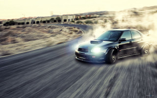 Car driving dust tires spinning 2 - dust free wallpaper
