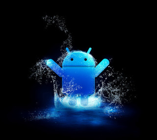 Blue android phone floating water 2 - the water free wallpaper for tablet