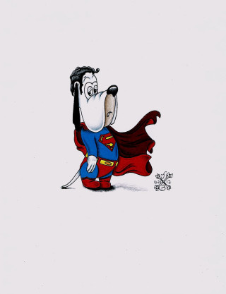 Cartoon dog superman cape nose - brian despain free wallpaper for mobile