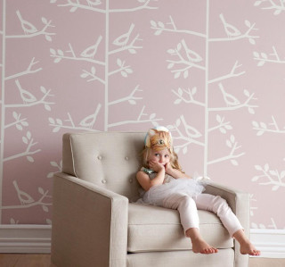 Little girl chair tree decal - an ultrafine free wallpaper for tablet