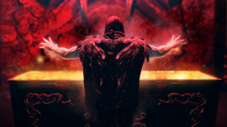 Demonic man arms outstretched red - a demonic looking man free wallpaper