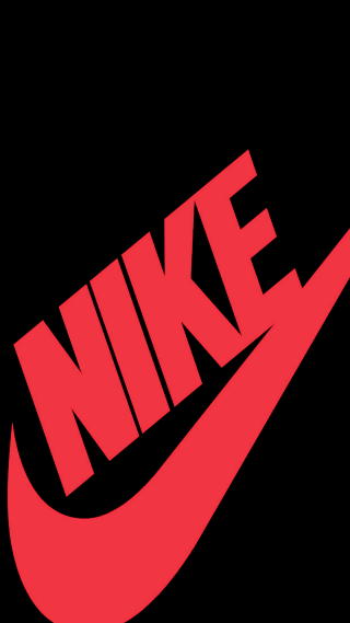 Red nike logo black background 2 - free neon wallpaper for mobile