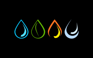 Colored drops water black background - ellsworth kelly free wallpaper